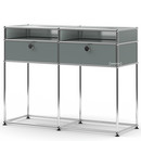 USM Haller Console Table, Mid grey RAL 7005