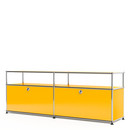 USM Haller Lowboard L with Extension, Customisable, Golden yellow RAL 1004, With 2 drop-down doors, Without cable entry hole