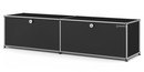 USM Haller Lowboard L with 2 Drop-down Doors, Graphite black RAL 9011