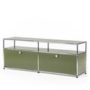 Details USM Haller USM Haller Lowboard L with Extension, Edition Olive Green USM Haller Lowboard L with Extension, Edition Olive Green
