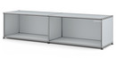 USM Haller Lowboard L open, USM matte silver