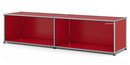 USM Haller Lowboard L open, USM ruby red