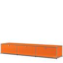 USM Haller Lowboard XL, Customisable, Pure orange RAL 2004, With 3 drop-down doors, 50 cm