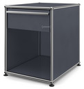 USM Haller Bedside Table with Drawer, Anthracite RAL 7016, Large (H 54 x W 42,5 x D 53 cm)