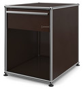 USM Haller Bedside Table with Drawer, USM brown, Large (H 54 x W 42,5 x D 53 cm)