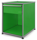 USM Haller Bedside Table with Drawer, USM green, Large (H 54 x W 42,5 x D 53 cm)