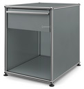 USM Haller Bedside Table with Drawer, Mid grey RAL 7005, Large (H 54 x W 42,5 x D 53 cm)