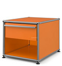 USM Haller Bedside Table with Drawer, Pure orange RAL 2004, Small (H 39 x B 42,5 x D 53 cm)