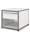 USM Haller Bedside Table with Drawer, Pure white RAL 9010, Small (H 39 x B 42,5 x D 53 cm)