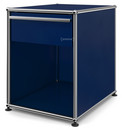 USM Haller Bedside Table with Drawer, Steel blue RAL 5011, Large (H 54 x W 42,5 x D 53 cm)