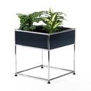 USM Haller Plant Side Table Type 2, Steel blue RAL 5011, 50 cm