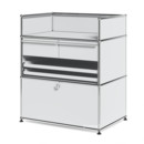 USM Haller Surgery Sideboard, USM matte silver, No locks