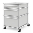 USM Haller Mobile Pedestal with 3 Drawers Type II (with Counterbalance), No locks, Light grey RAL 7035