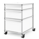 USM Haller Mobile Pedestal with 3 Drawers Type II (with Counterbalance), No locks, Pure white RAL 9010