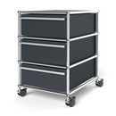 USM Haller Mobile Pedestal with 3 Drawers Type I (with Counterbalance), No locks, Anthracite RAL 7016