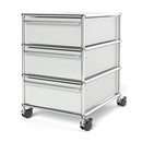 USM Haller Mobile Pedestal with 3 Drawers Type I (with Counterbalance), No locks, Light grey RAL 7035