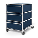USM Haller Mobile Pedestal with 3 Drawers Type I (with Counterbalance), No locks, Steel blue RAL 5011