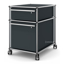 USM Haller Mobile Pedestal with Hanging File Basket, All compartments with a lock, Anthracite RAL 7016