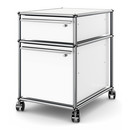 USM Haller Mobile Pedestal with Hanging File Basket, All compartments with a lock, Pure white RAL 9010