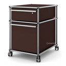 USM Haller Mobile Pedestal with Hanging File Basket, Only A6-drawer with lock, USM brown