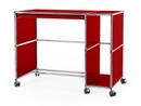 USM Haller Desktop on Castors Type 1, USM ruby red