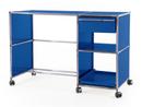 USM Haller Desktop on Castors Type 2, Gentian blue RAL 5010