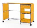 USM Haller Desktop on Castors Type 2, Golden yellow RAL 1004