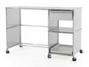 USM Haller Desktop on Castors Type 2, Light grey RAL 7035