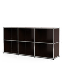 USM Haller Sideboard 50, Customisable, USM brown, Open, Open