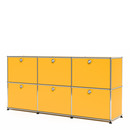 USM Haller Sideboard 50, Customisable, Golden yellow RAL 1004, With 3 drop-down doors, With 3 drop-down doors