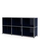 USM Haller Sideboard 50, Customisable, Steel blue RAL 5011, Open, Open