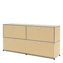 USM Haller Sideboard L, Customisable, USM beige, With 2 drop-down doors, With 2 drop-down doors