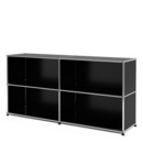 USM Haller Sideboard L, Customisable, Graphite black RAL 9011, Open, Open