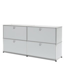 USM Haller Sideboard L, Customisable, Light grey RAL 7035, With 2 drop-down doors, With 2 drop-down doors