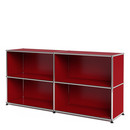 USM Haller Sideboard L open, USM ruby red