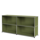 USM Haller Sideboard L, Edition Olive Green, Customisable, Open, Open