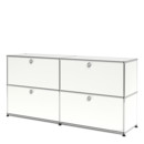 USM Haller Sideboard L, Customisable, Pure white RAL 9010, With 2 drop-down doors, With 2 drop-down doors