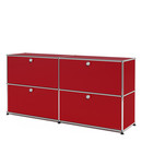 USM Haller Sideboard L, Customisable, USM ruby red, With 2 drop-down doors, With 2 drop-down doors