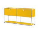 USM Haller Sideboard L with 2 Drop-down Doors, Lower Tier Structure, Golden yellow RAL 1004