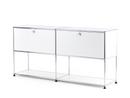 USM Haller Sideboard L with 2 Drop-down Doors, Lower Tier Structure, Pure white RAL 9010