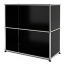 USM Haller Sideboard M, Customisable, Graphite black RAL 9011, Open, Open