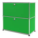 USM Haller Sideboard M, Customisable, USM green, With drop-down door, With drop-down door