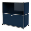 USM Haller Sideboard M with 1 Drop-down Door, Steel blue RAL 5011