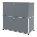 USM Haller Sideboard M, Customisable, Mid grey RAL 7005, With drop-down door, With drop-down door