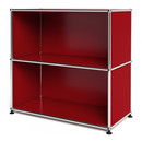 USM Haller Sideboard M open, USM ruby red