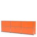 USM Haller Sideboard XL, Customisable, Pure orange RAL 2004, With 3 drop-down doors, With 3 drop-down doors