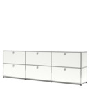 USM Haller Sideboard XL, Customisable, Pure white RAL 9010, With 3 drop-down doors, With 3 drop-down doors