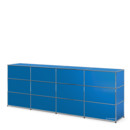 USM Haller Counter Type 1, Gentian blue RAL 5010, 300 cm (4 elements), 50 cm