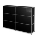 USM Haller Counter Type 1, Graphite black RAL 9011, 150 cm (2 elements), 35 cm