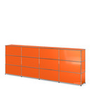 USM Haller Counter Type 1, Pure orange RAL 2004, 300 cm (4 elements), 35 cm